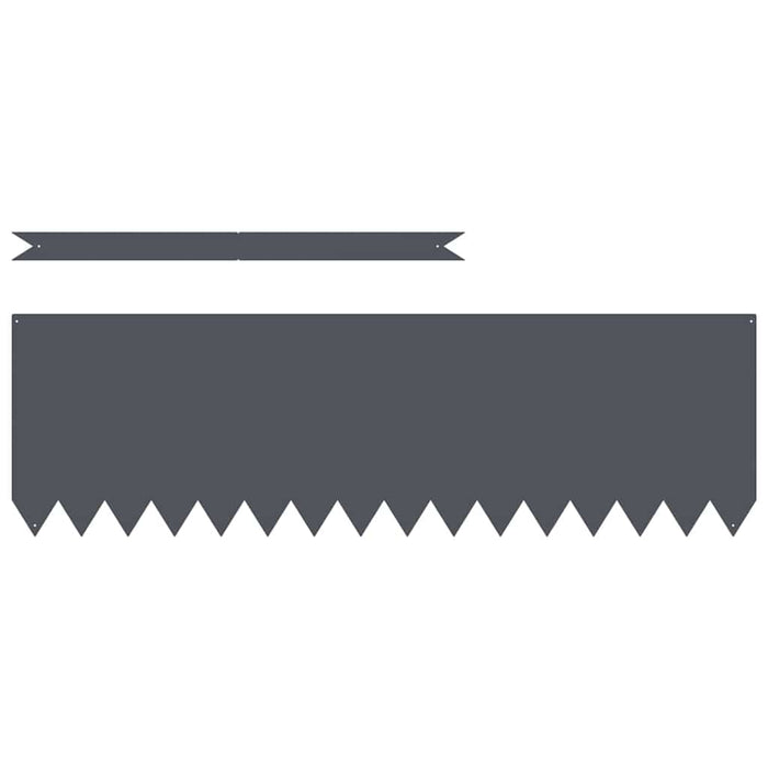 Lawn Edging 20 Pcs Anthracite 100 X 0.05 X 20 Cm Nlpkix