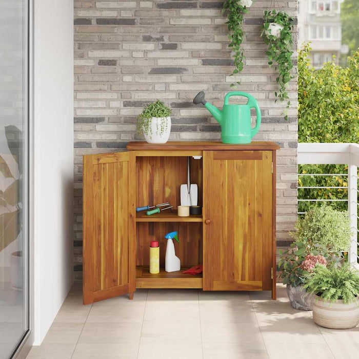 Garden Cabinet Brown 90 X 40 X 90 Cm Solid Acacia Wood Axbbotlo