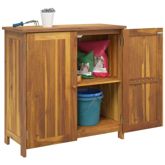 Garden Cabinet Brown 90 X 40 X 90 Cm Solid Acacia Wood Axbbotlo