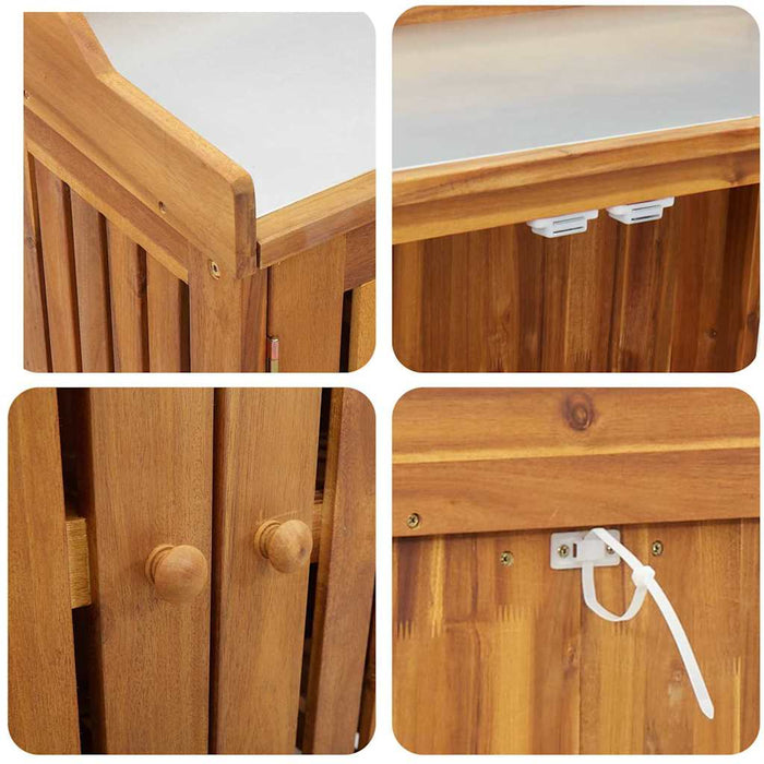 Garden Cabinet With Storage With Door Brown 93 X 41.5 X 98Cm Axbbotlp