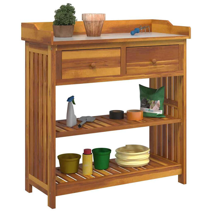 Garden Cabinet With Drawer With Shelf Brown 93 X 41.5 X 98Cm Axbbotli