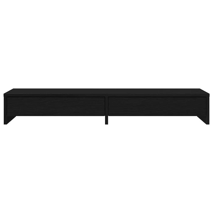 Monitor Stand With Drawers Black Oak 100X27X15Cm Engineered Wood Nlnbnl