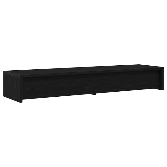 Monitor Stand With Drawers Black Oak 100X27X15Cm Engineered Wood Nlnbnl