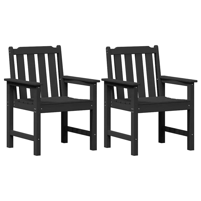 Garden Dining Chair. 2 Pcs Black 65.5 X 59 X 88Cm Plastic Axbbllbp