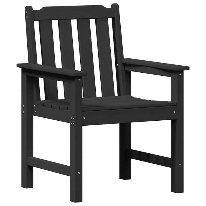 Garden Dining Chair. 2 Pcs Black 65.5 X 59 X 88Cm Plastic Axbbllbp