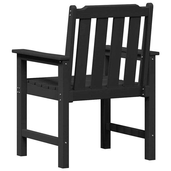 Garden Dining Chair. 2 Pcs Black 65.5 X 59 X 88Cm Plastic Axbbllbp