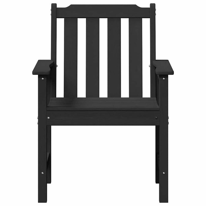 Garden Dining Chair. 2 Pcs Black 65.5 X 59 X 88Cm Plastic Axbbllbp