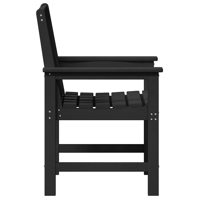 Garden Dining Chair. 2 Pcs Black 65.5 X 59 X 88Cm Plastic Axbbllbp