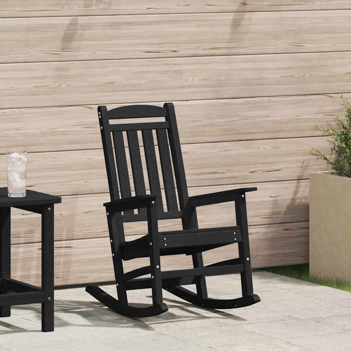 Garden Rocking Chair Black 70 X 92 X 108Cm Plastic Axbbllop