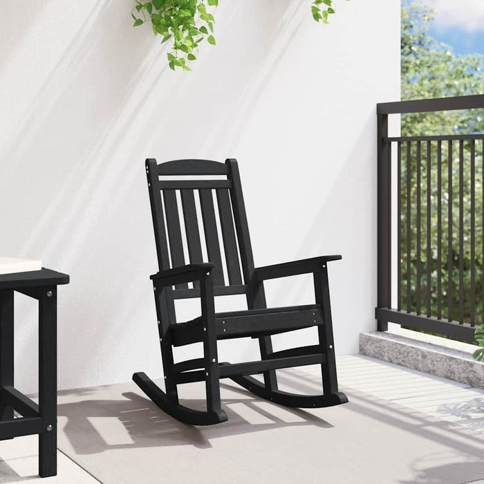 Garden Rocking Chair Black 70 X 92 X 108Cm Plastic Axbbllop