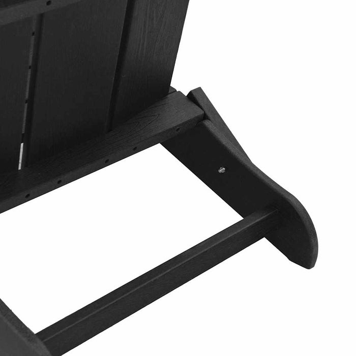 Folding Adirondack Chair Black 74.5 X 80.5 X 90Cm Plastic Axbbllok