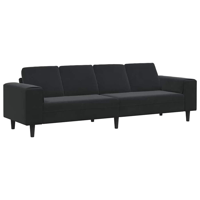 Sofa Set Black Velvet Tttpbkl