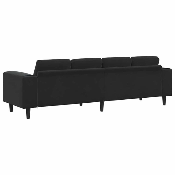 Sofa Set Black Velvet Tttpbkl