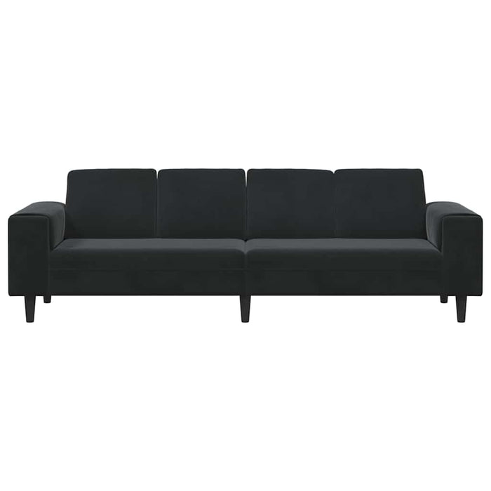 Sofa Set Black Velvet Tttpbkl