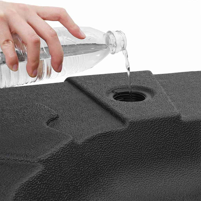 Umbrella Base Set 2 Pcs Black 88.5 X 88.5 X 12 Cm Plastic Axbblktt