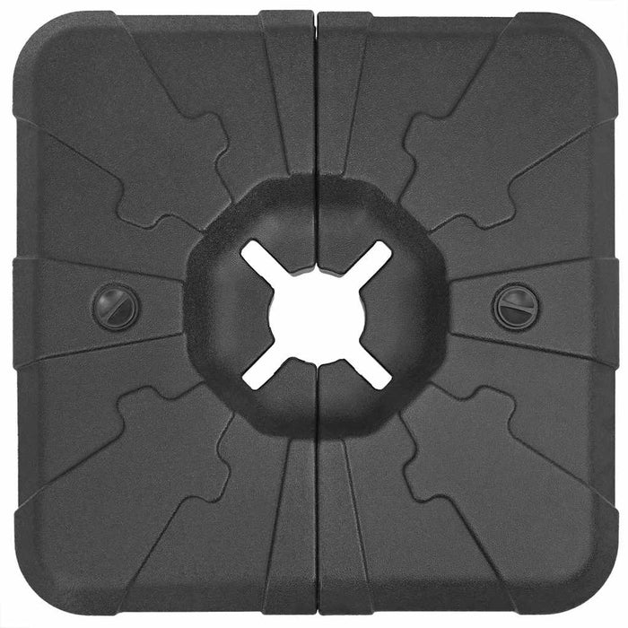 Umbrella Base Set 2 Pcs Black 88.5 X 88.5 X 12 Cm Plastic Axbblktt