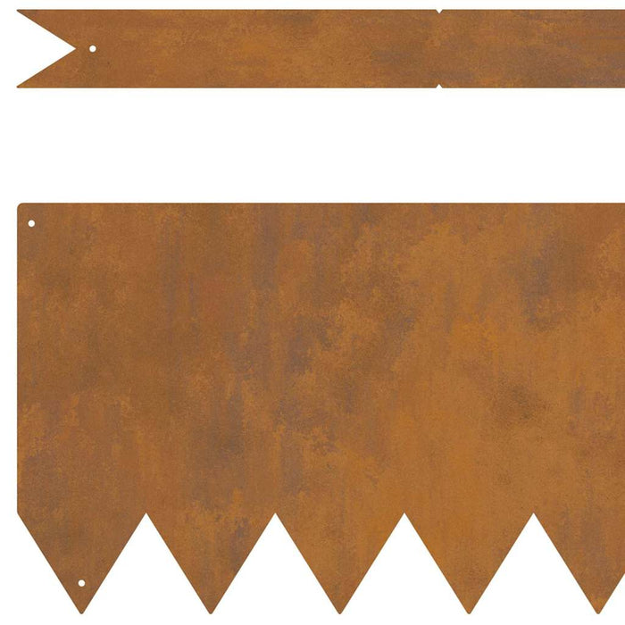 Lawn Edgings 50 Pcs Brown 100 X 0.5 X 20 Cm Weathering Steel Tttpinb