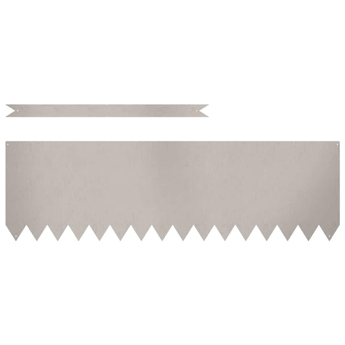 Lawn Edging 30 Pcs Brown 100 X 0.05 X 20 Cm Weathering Steel Tttpini