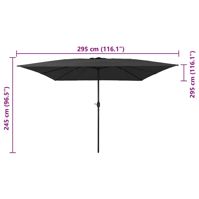Garden Parasol Anthracite, Black 295 X 295 X 245 Cm Axbbtlpa