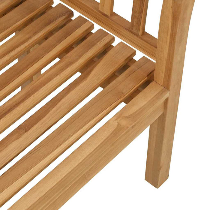 Garden Bench Brown 120 X 53.5 X 85 Cm Solid Teak Wood Axbbltal