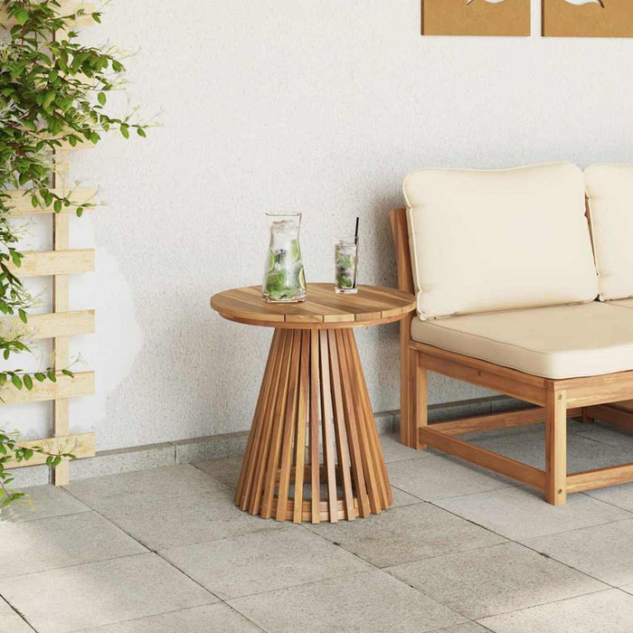 Garden Side Table Brown 50 X 50 X 49.5 Cm Solid Teak Wood Axbbltan