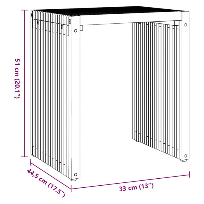 Nest Of Side Tables Stackable 3 Pcs Brown 33 X 44.5 X 51 Cm Axbbltpo