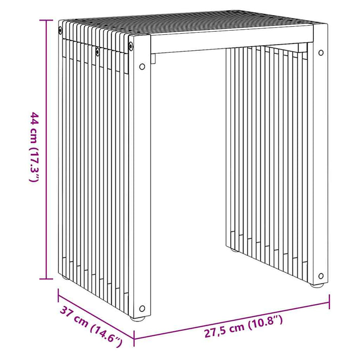 Nest Of Side Tables Stackable 3 Pcs Brown 33 X 44.5 X 51 Cm Axbbltpo