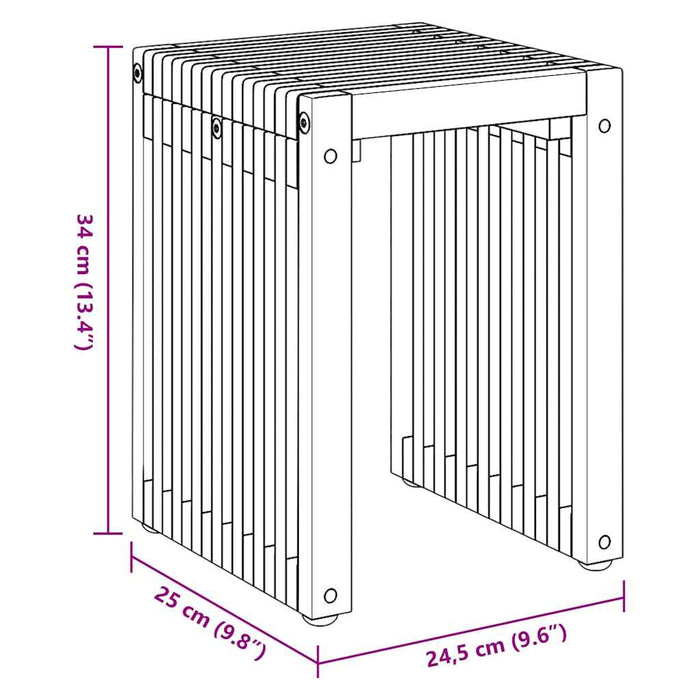 Nest Of Side Tables Stackable 3 Pcs Brown 33 X 44.5 X 51 Cm Axbbltpo