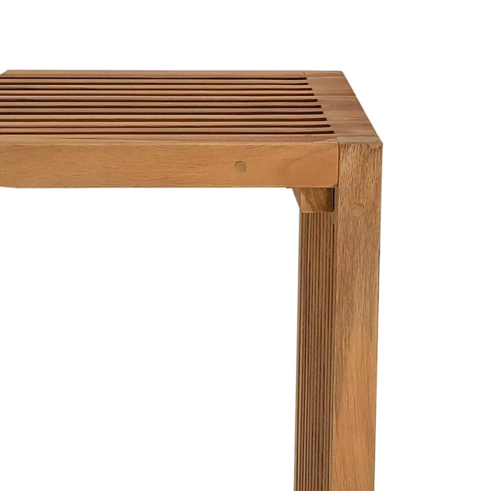 Garden Side Table Brown 50 X 32.5 X 35 Cm Solid Teak Wood Axbbltpt
