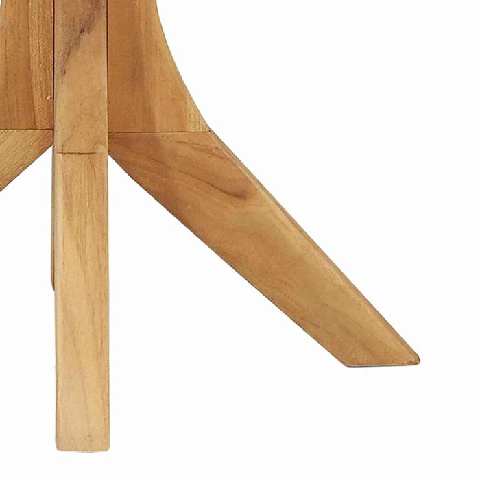 Coffee Table Brown 55 X 55 X 51 Cm Solid Teak Wood Axbbltpn