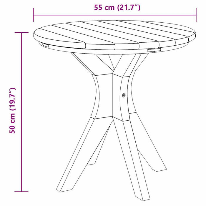 Coffee Table Brown 55 X 55 X 51 Cm Solid Teak Wood Axbbltpn