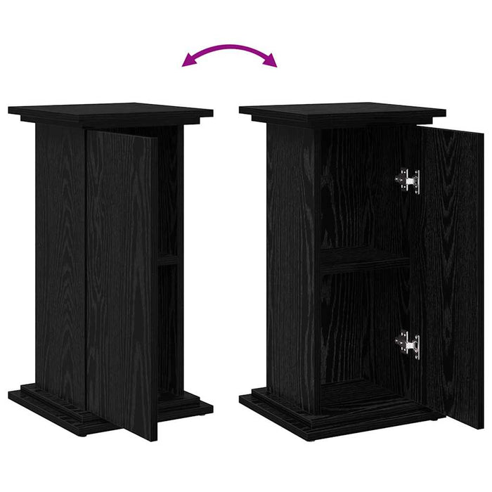 Display Stand Black Oak 31 X 30 X 60 Cm Engineered Wood Nlkxal