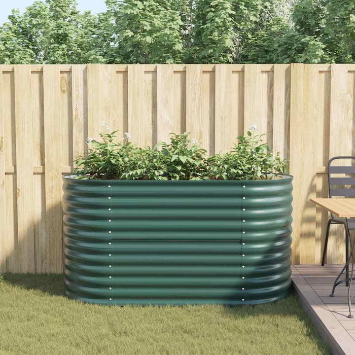 Garden Raised Bed Green 160 X 80 X 81 Cm Steel Axbbnoxp
