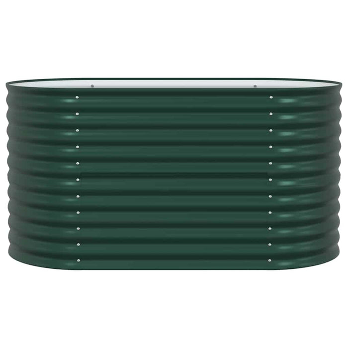 Garden Raised Bed Green 160 X 80 X 81 Cm Steel Axbbnoxp