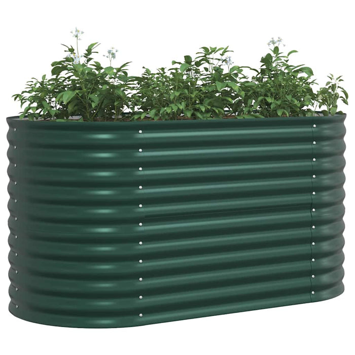 Garden Raised Bed Green 160 X 80 X 81 Cm Steel Axbbnoxp