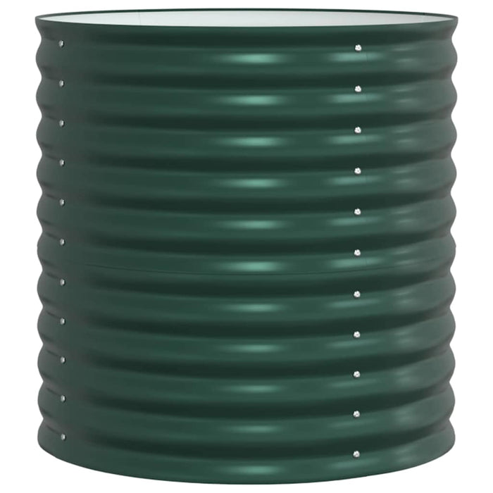 Garden Raised Bed Green 80 X 80 X 81 Cm Steel Axbbnoxl