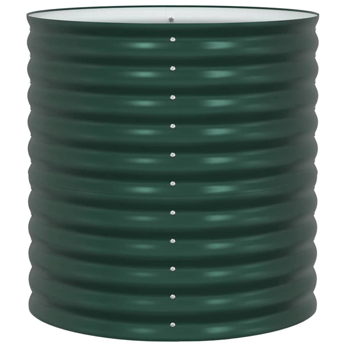 Garden Raised Bed Green 80 X 80 X 81 Cm Steel Axbbnoxl