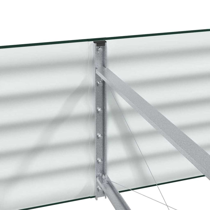 Garden Raised Bed Green 240 X 80 X 44 Cm Steel Axbbnoxk