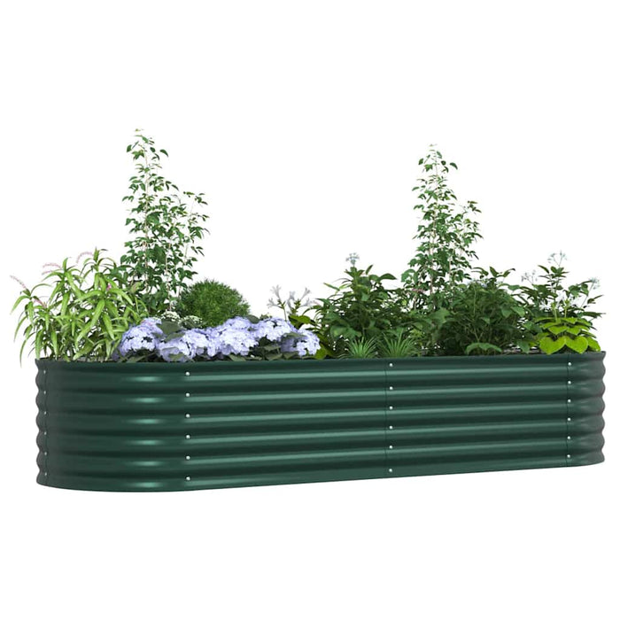 Garden Raised Bed Green 240 X 80 X 44 Cm Steel Axbbnoxk