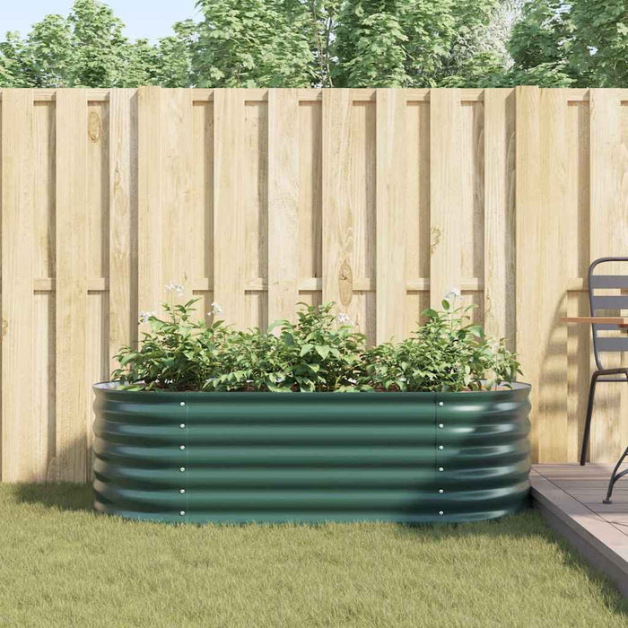 Garden Raised Bed Green 160 X 80 X 44 Cm Steel Axbbnotb