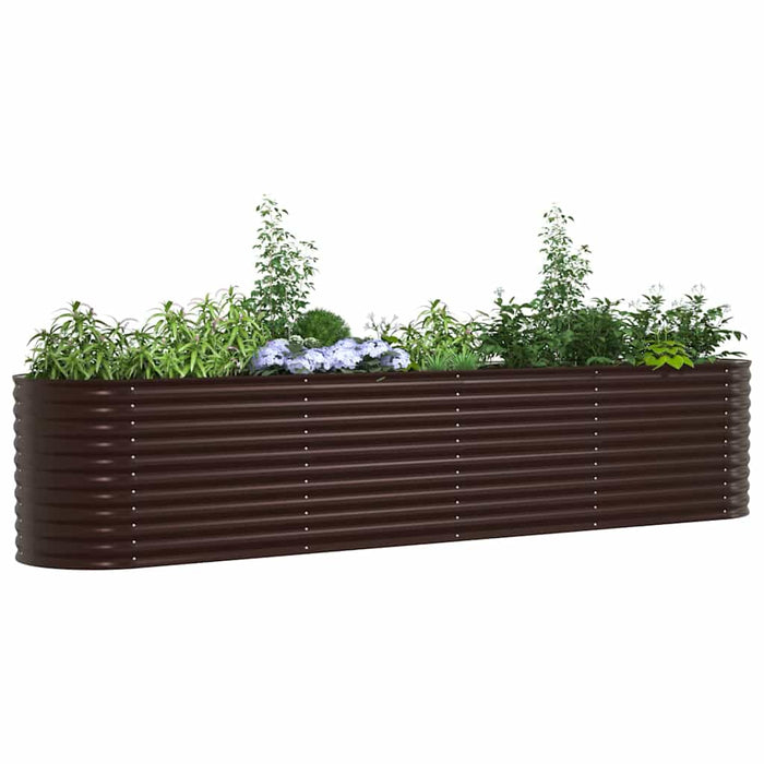 Garden Raised Bed Brown 400 X 80 X 81 Cm Steel Axbbnotx