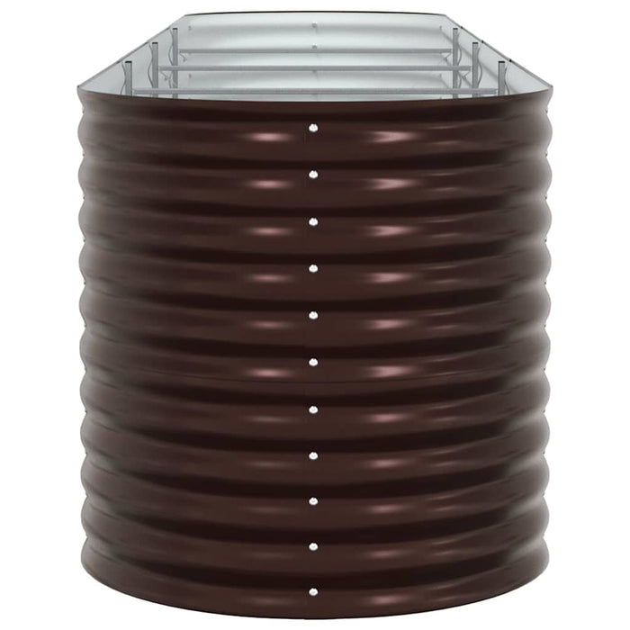 Garden Raised Bed Brown 400 X 80 X 81 Cm Steel Axbbnotx