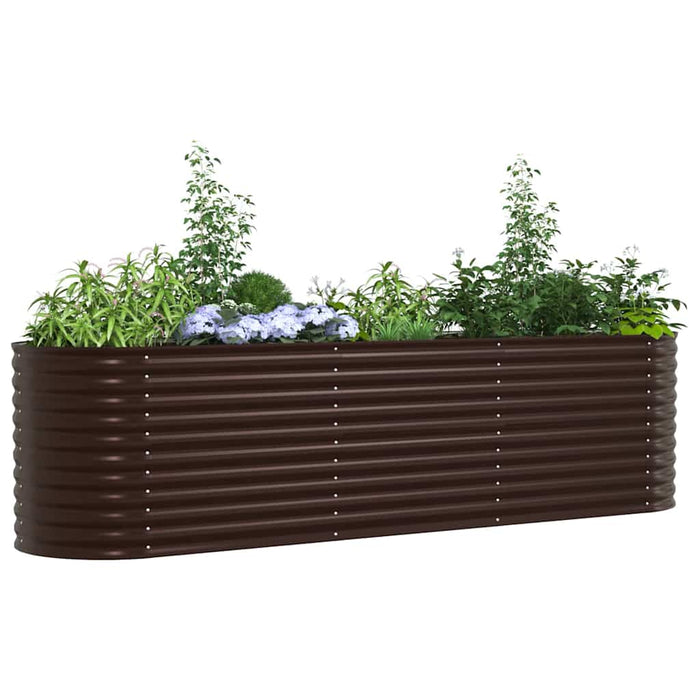 Garden Raised Bed Brown 320 X 80 X 81 Cm Steel Axbbnott