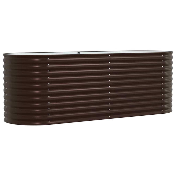 Garden Raised Bed Brown 240 X 80 X 81 Cm Steel Axbbnota
