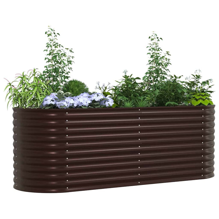 Garden Raised Bed Brown 240 X 80 X 81 Cm Steel Axbbnota