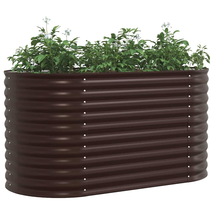 Garden Raised Bed Brown 160 X 80 X 81 Cm Steel Axbbnotp