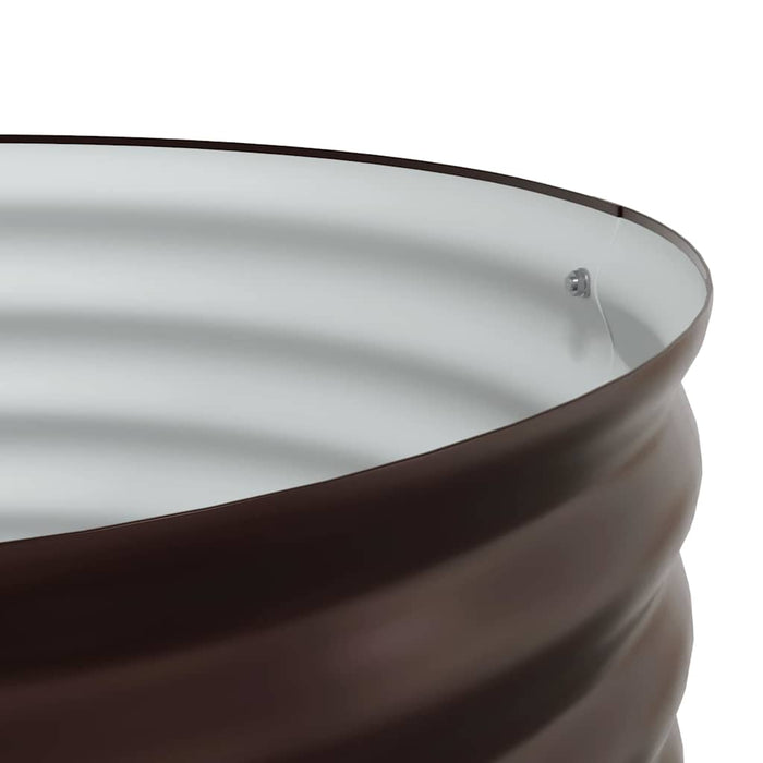 Garden Raised Bed Brown 80 X 80 X 81 Cm Steel Axbbnotl