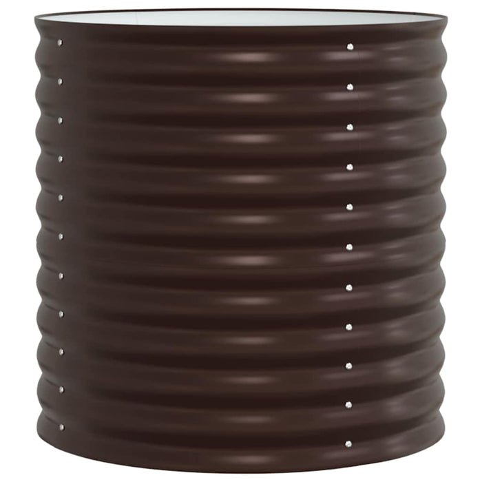 Garden Raised Bed Brown 80 X 80 X 81 Cm Steel Axbbnotl