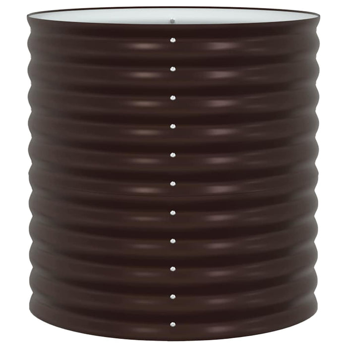 Garden Raised Bed Brown 80 X 80 X 81 Cm Steel Axbbnotl