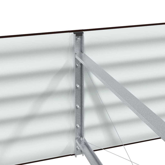 Garden Raised Bed Brown 240 X 80 X 44 Cm Steel Axbbnotk